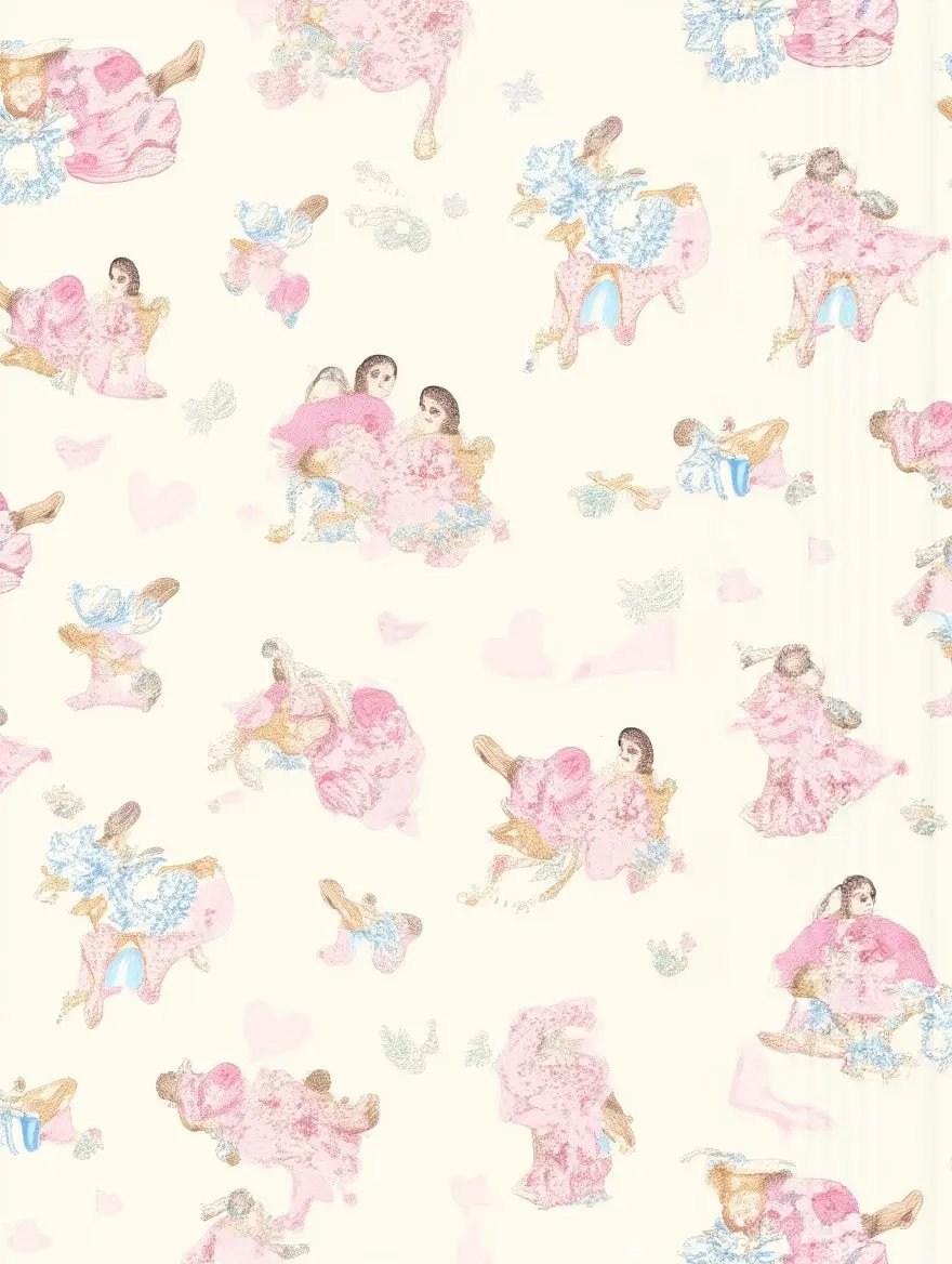 Retro Dancer Print Lapel Pajama Set OMFORT