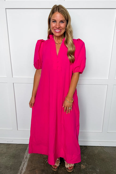 The Hot Pink Ease Dress OMFORT