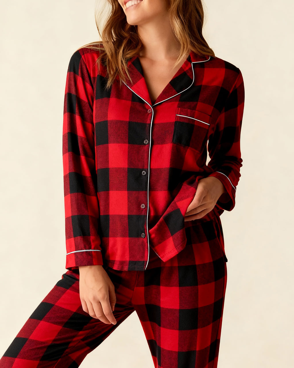Classic Buffalo Plaid Pajama Set OMFORT