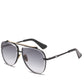 Two Tone Double Bridge Rimless Aviator Gradient Shades Sunglasses For Women Men OMFORT