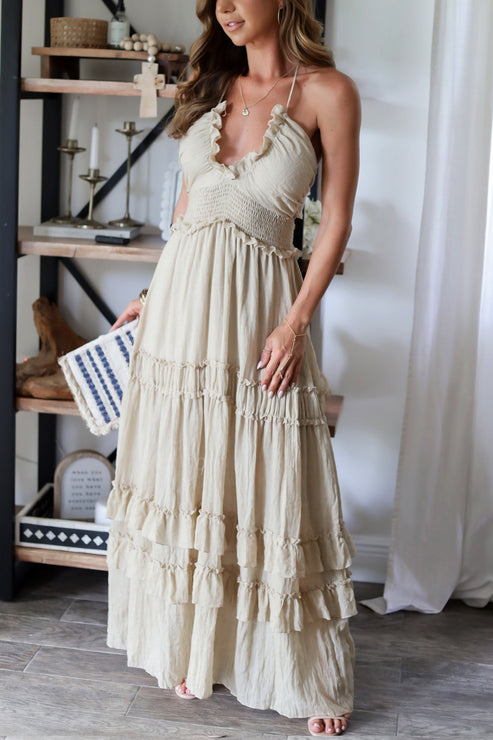 Michelle Ruffle Maxi Dress - 2 Colors OMFORT