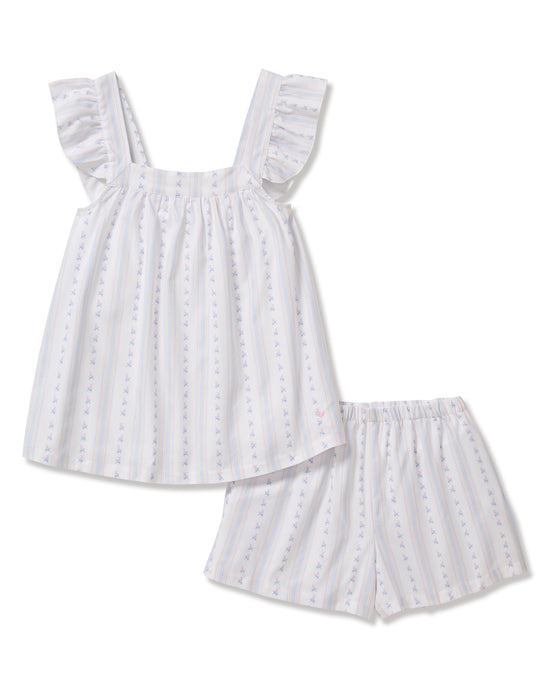 Twill Clara Short Set in Cottage Stripe OMFORT