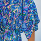 Abstract Print Drawstring Romper OMFORT