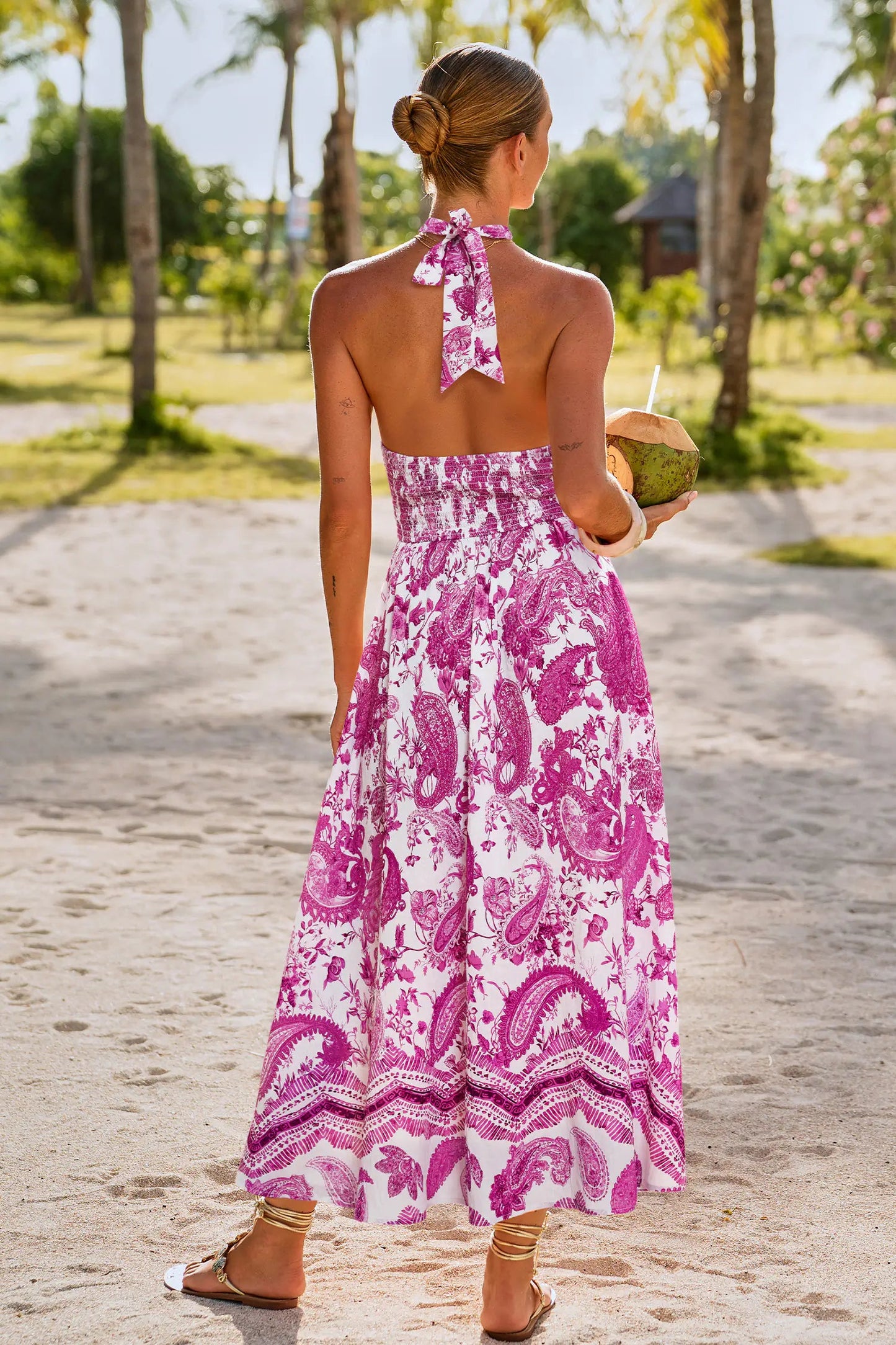 All Natural Paisley Maxi Dress OMFORT