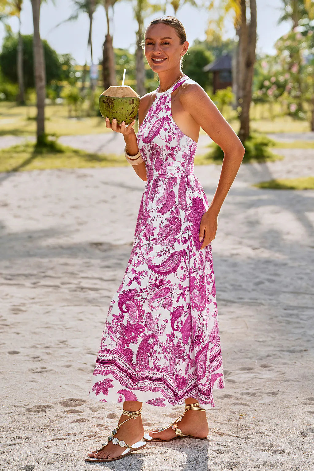 All Natural Paisley Maxi Dress OMFORT