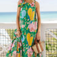 All The Right Feels Green Abstract Midi Dress OMFORT