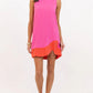 At The Edge Fuchsia Shift Dress OMFORT