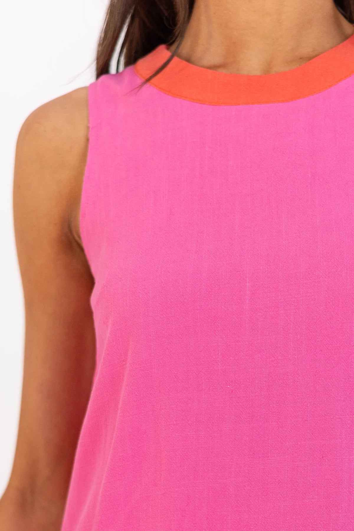 At The Edge Fuchsia Shift Dress OMFORT