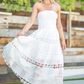Eyelet Lace Tube Dress OMFORT