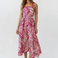 Zoelle Halter Neck Midi Dress OMFORT