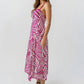 Zoelle Halter Neck Midi Dress OMFORT