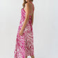 Zoelle Halter Neck Midi Dress OMFORT