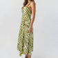 Zoelle Halter Neck Midi Dress OMFORT