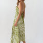 Zoelle Halter Neck Midi Dress OMFORT