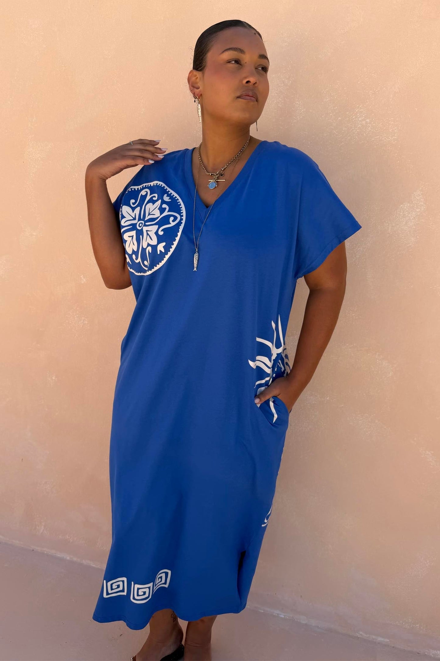 Blue Dolce Vita T-Shirt Dress OMFORT