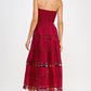 Eyelet Lace Tube Dress OMFORT