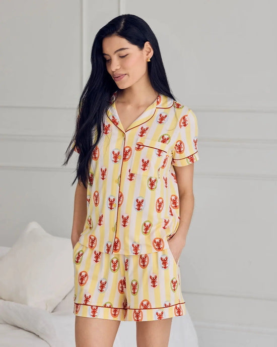 Lobster Stripe Print Short Pyjama Set mysite