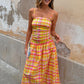 Check Lola Mid-axi Dress OMFORT