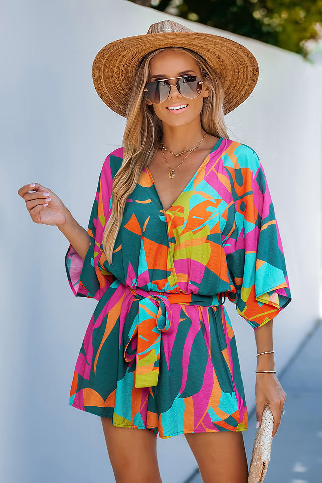 Cove Calling Tropical Romper OMFORT