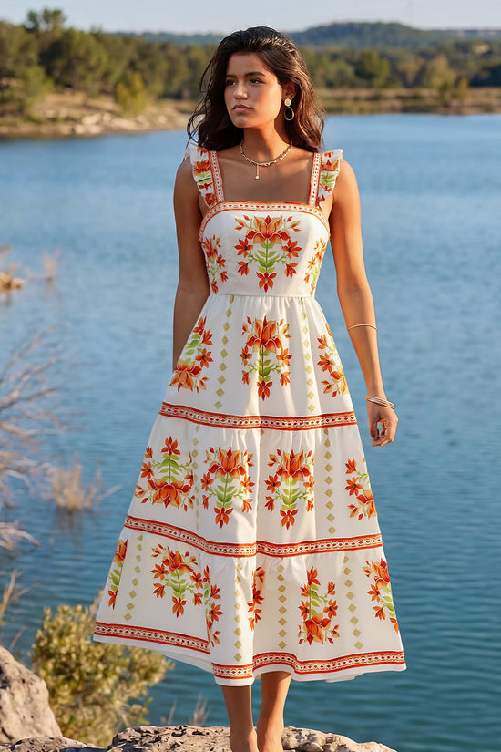 Cruising All Day Floral Maxi Dress OMFORT