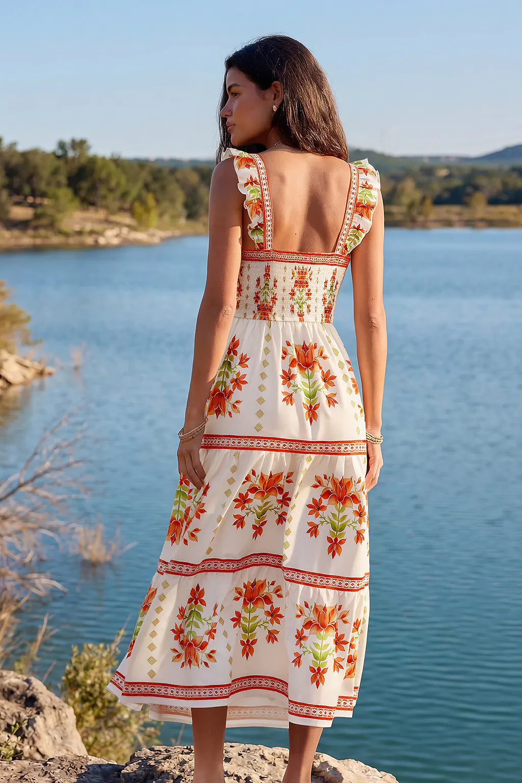 Cruising All Day Floral Maxi Dress OMFORT