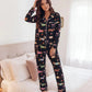 Dachshund Bow Print Pajama Set - OMFORT