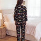 Dachshund Bow Print Pajama Set - OMFORT