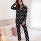 Heart Argyle Print Pajama Set - OMFORT