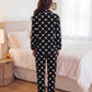 Heart Argyle Print Pajama Set - OMFORT