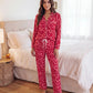 Love Heart Print Pajama Set - OMFORT
