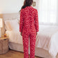 Love Heart Print Pajama Set - OMFORT