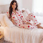 Wavy Heart Print Pajama Set - OMFORT