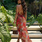 Endless Summer Ruffle Neck Maxi Dress OMFORT