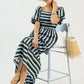 Directional Stripes Maxi, Sea Green OMFORT