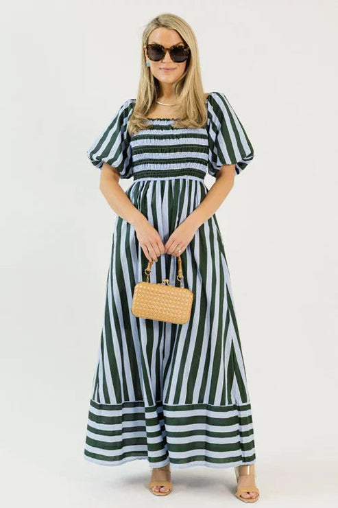 Directional Stripes Maxi, Sea Green OMFORT