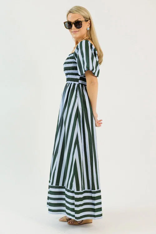 Directional Stripes Maxi, Sea Green OMFORT