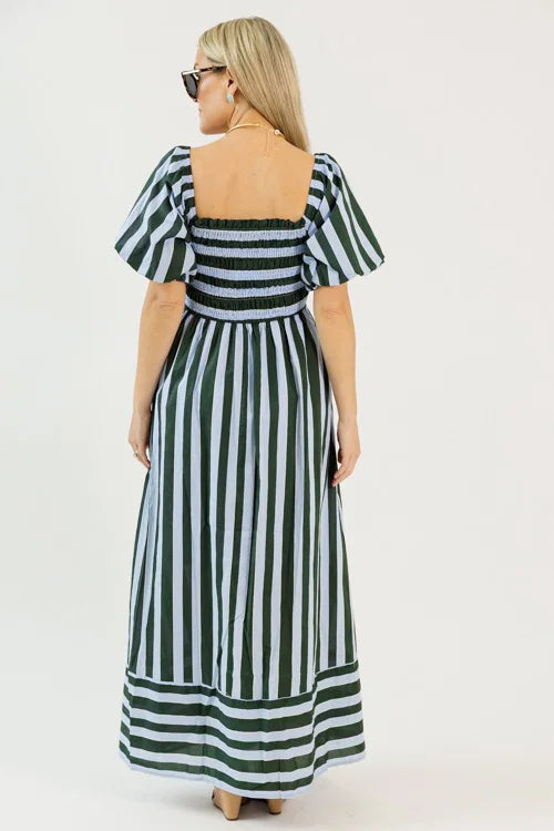 Directional Stripes Maxi, Sea Green OMFORT