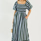 Directional Stripes Maxi, Sea Green OMFORT