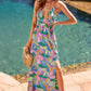 Dreamy Blossom Abstract Maxi Dress OMFORT