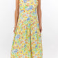 Exactly What You Needed Yellow Floral Halter Midi Dress OMFORT