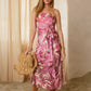 Printed Satin Midi Dress OMFORT