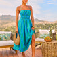 Harbor Line Striped Fit And Flare Maxi Dress OMFORT
