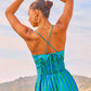 Harbor Line Striped Fit And Flare Maxi Dress OMFORT