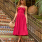 Darcelle Striped Godet Fitted Midi Dress mysite