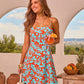 Garden Reverie Floral Linen Blend Mini Dress OMFORT