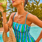 Glow Rush Striped Print Mini Dress OMFORT