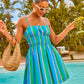 Glow Rush Striped Print Mini Dress OMFORT