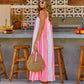Coastline Shine Abstract Print Maxi Dress OMFORT