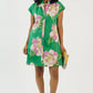 Garden Views Button Dress, Green OMFORT