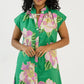 Garden Views Button Dress, Green OMFORT
